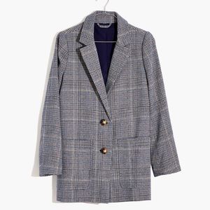 Madewell Dorset Blazer in Navy Glen Plaid